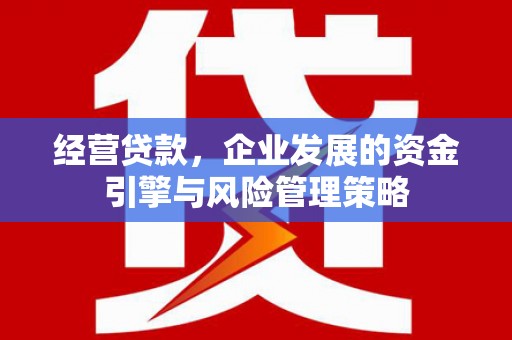 西咸经营贷款，企业发展的资金引擎与风险管理策略