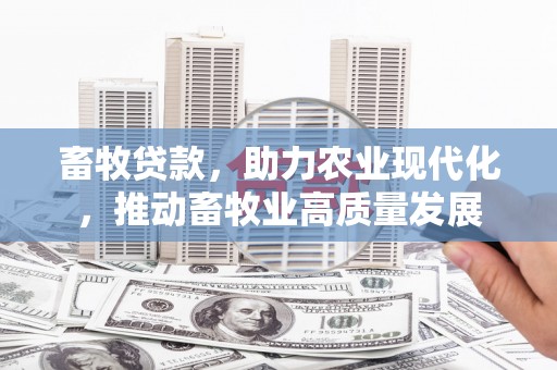 西咸畜牧贷款，助力农业现代化，推动畜牧业高质量发展