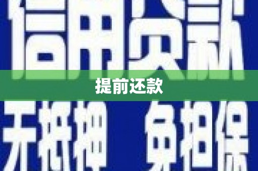 西咸提前还款
