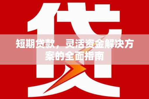 西咸短期贷款，灵活资金解决方案的全面指南