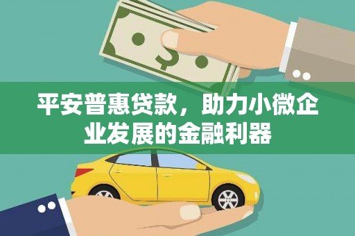 西咸平安普惠贷款，助力小微企业发展的金融利器