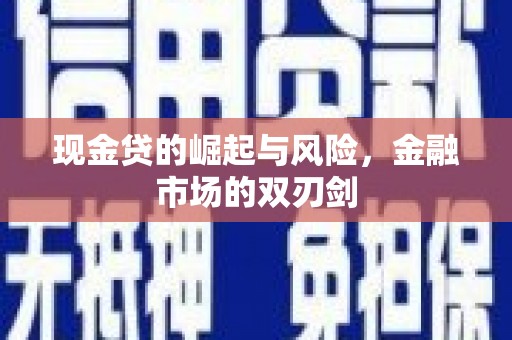 西咸现金贷的崛起与风险，金融市场的双刃剑