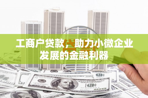西咸工商户贷款，助力小微企业发展的金融利器