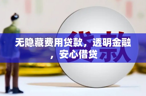 西咸无隐藏费用贷款，透明金融，安心借贷
