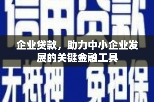 西咸企业贷款，助力中小企业发展的关键金融工具