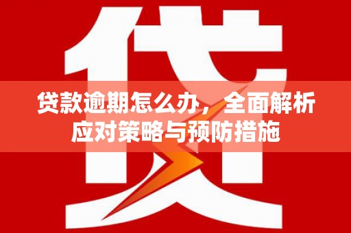 西咸贷款逾期怎么办，全面解析应对策略与预防措施