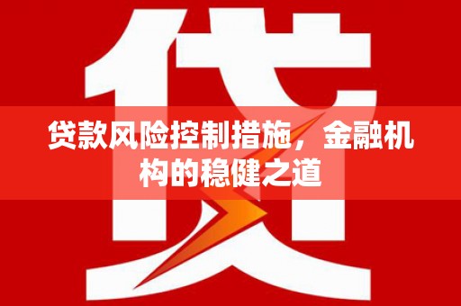 西咸贷款风险控制措施，金融机构的稳健之道