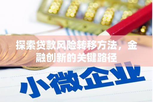 西咸探索贷款风险转移方法，金融创新的关键路径