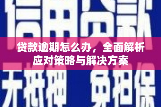 西咸贷款逾期怎么办，全面解析应对策略与解决方案
