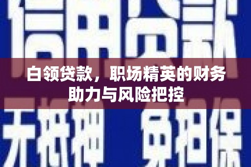 西咸白领贷款，职场精英的财务助力与风险把控